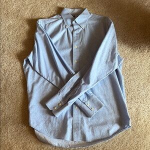 Robert Graham Men's Light Blue Money Bags Dress Shirt EUC